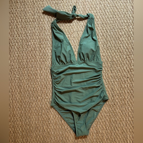 CUPSHE V-Neck Halter Top One Piece Size Small - Picture 6 of 12